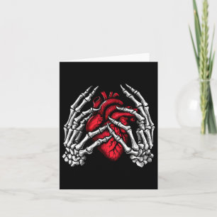 Skeleton Hands halten Herz Halloween Kostüm Wom Karte