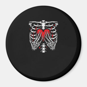 Skeleton Hands halten Herz Halloween Kostümspass Magnet