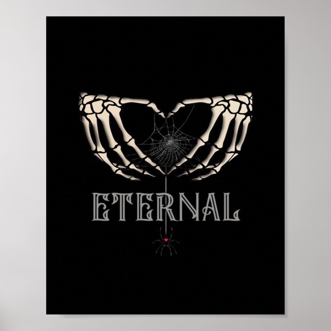 Skeleton Hands Heart Classic Poster (Vorne)