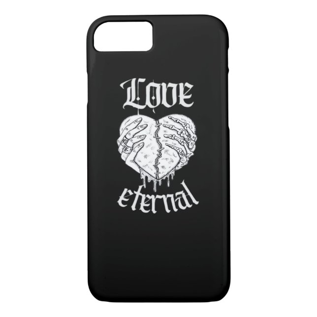 Skeleton Hands Heart Gothic Classic Case-Mate iPhone Hülle (Rückseite)
