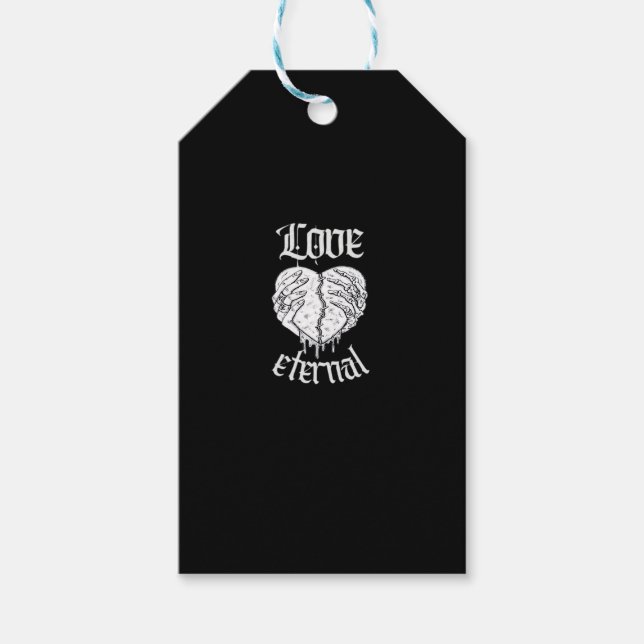 Skeleton Hands Heart Gothic Classic Geschenkanhänger (Vorderseite)