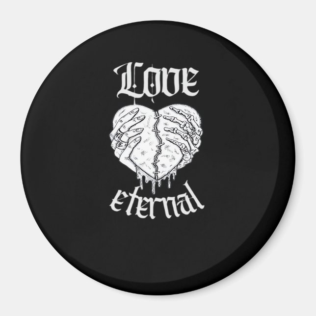 Skeleton Hands Heart Gothic Classic Magnet (Vorne)