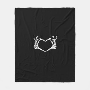 Skeleton Hands Heart Graphic Fleecedecke