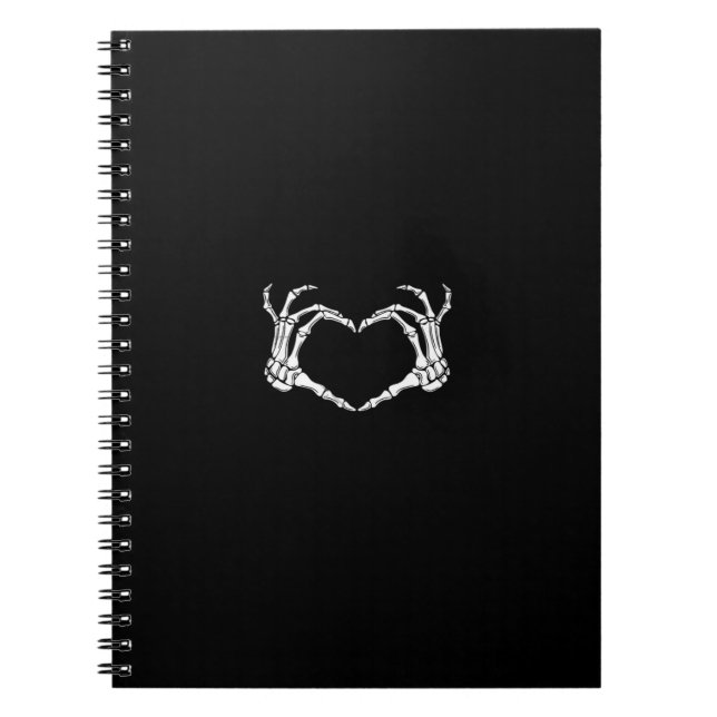 Skeleton Hands Heart Graphic Notizblock (Vorderseite)