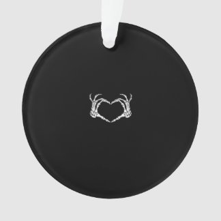 Skeleton Hands Heart Graphic Ornament