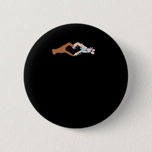 Skeleton Hands Heart Show Basic Button