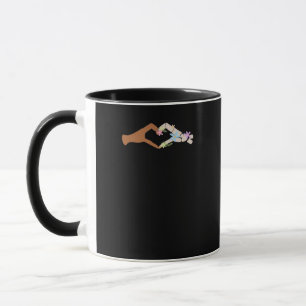 Skeleton Hands Heart Show Basic Tasse