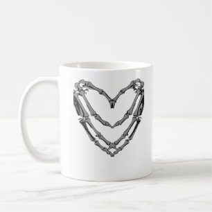 Skeleton Hands Heart Sign Retro Halloween Kostüm Kaffeetasse