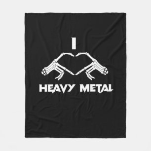 Skeleton Hands Herz - Funny Halloween Fleecedecke