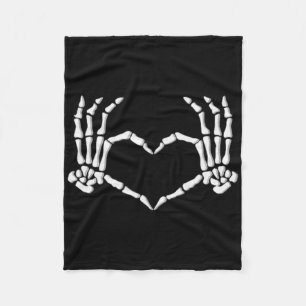 Skeleton Hands Herz Halloween Kostüme Männer Fraue Fleecedecke