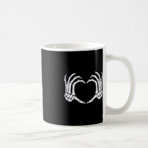 Skeleton Hands Herz-Schildkröten Spaß Halloween Kaffeetasse