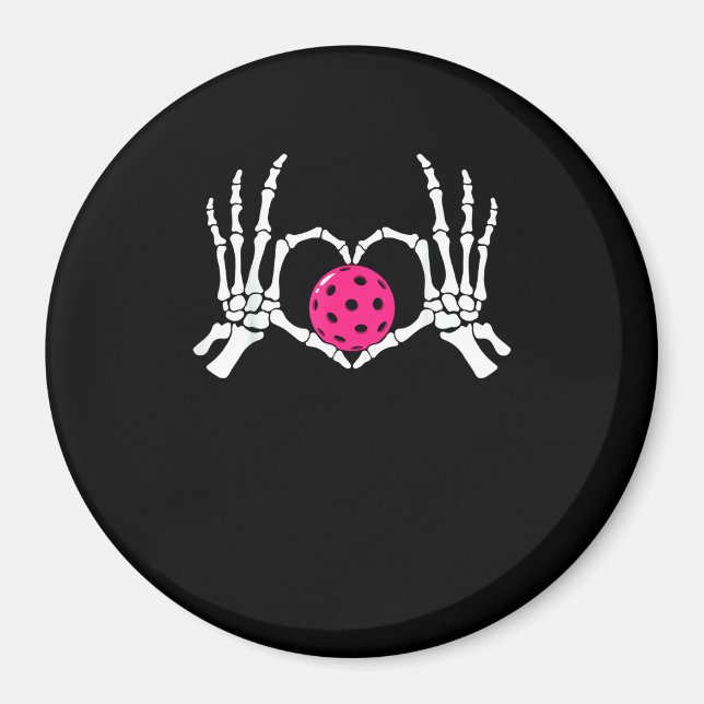 Skeleton Hands Herz Signieren Funny Pickle Valenti Magnet (Vorne)