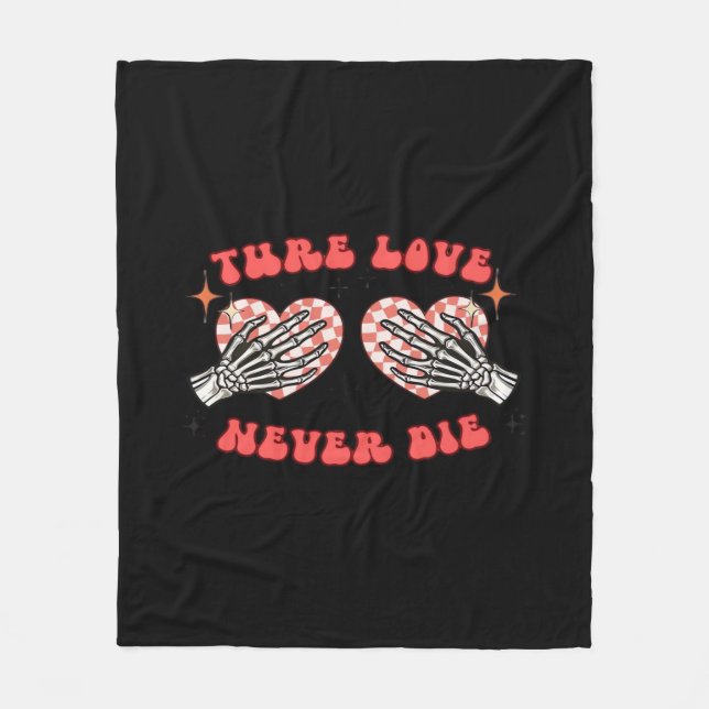 Skeleton Hands Herzdesign Classic Fleecedecke (Vorderseite)
