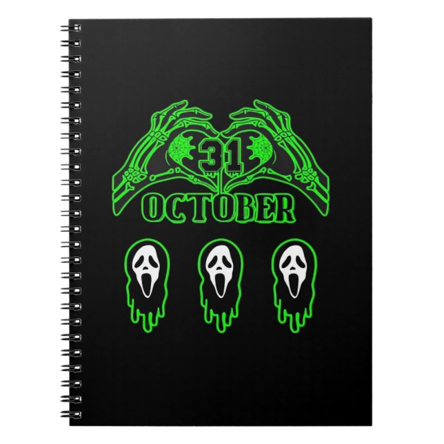 Skeleton Hands Klassisches Design Notizblock (Vorderseite)