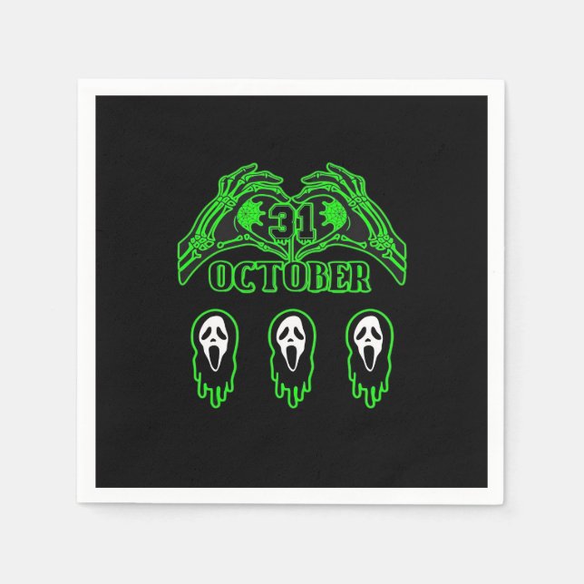 Skeleton Hands Klassisches Design Serviette (Vorderseite)