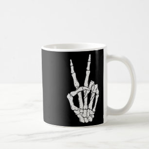 Skeleton Hands Peace Sign Liebe Halloween Kostüm Kaffeetasse