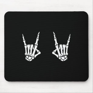 Skeleton Hands Rocker Rock On Rock Star Mousepad