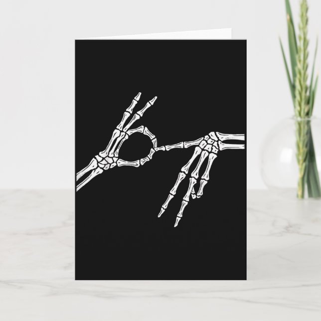 Skeleton Hands Six Seven 6 7 Halloween Costume Men Karte (Vorderseite)