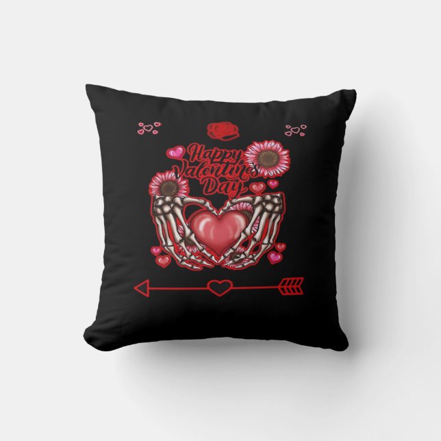 Skeleton Hands Valentinstag Classic Kissen (Vorderseite)