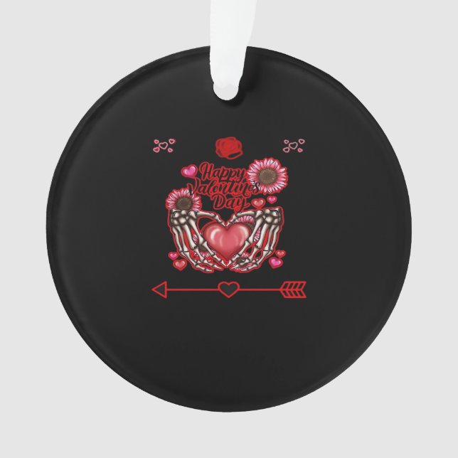 Skeleton Hands Valentinstag Classic Ornament (Vorderseite)
