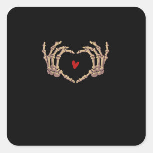 Skeleton Hands Women Skeleton Hands Halloween Quadratischer Aufkleber