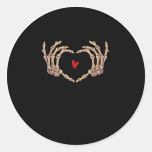 Skeleton Hands Women Skeleton Hands Halloween Runder Aufkleber