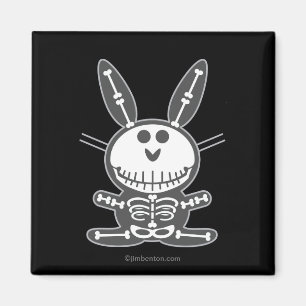 Skeleton Häschen Magnet