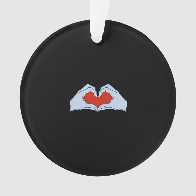 Skeleton Heart Hands Classic & Basic Halloween Ornament (Vorderseite)