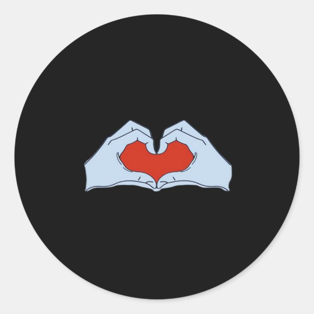 Skeleton Heart Hands Classic & Basic Halloween Runder Aufkleber (Vorderseite)