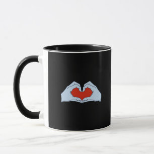 Skeleton Heart Hands Classic & Basic Halloween Tasse