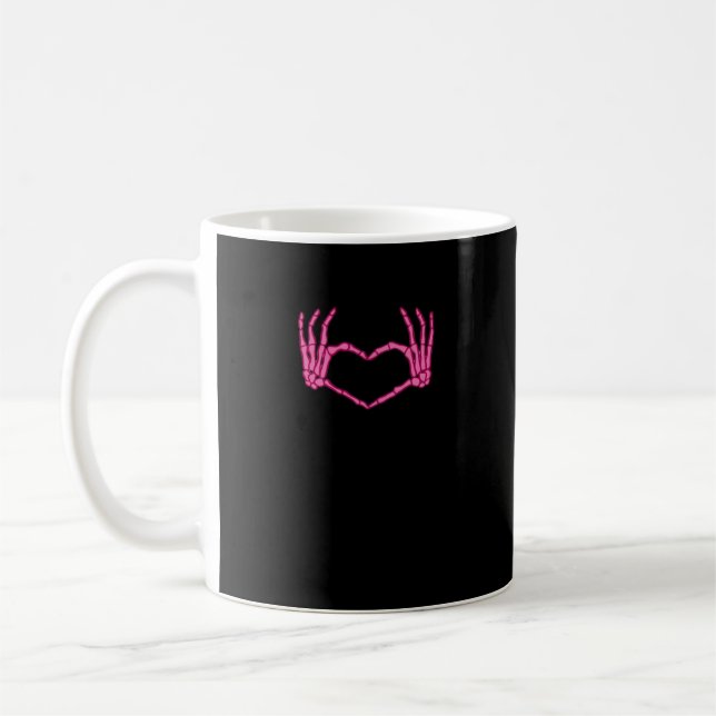 Skeleton Heart Hands Classic Kaffeetasse (Links)