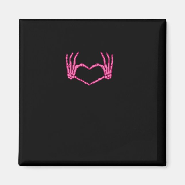 Skeleton Heart Hands Classic Magnet (Vorne)