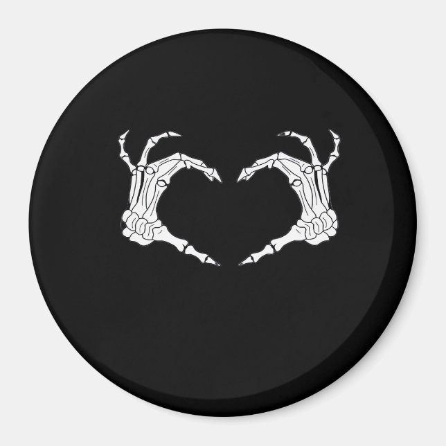 Skeleton Heart Hands Classic Magnet (Vorne)