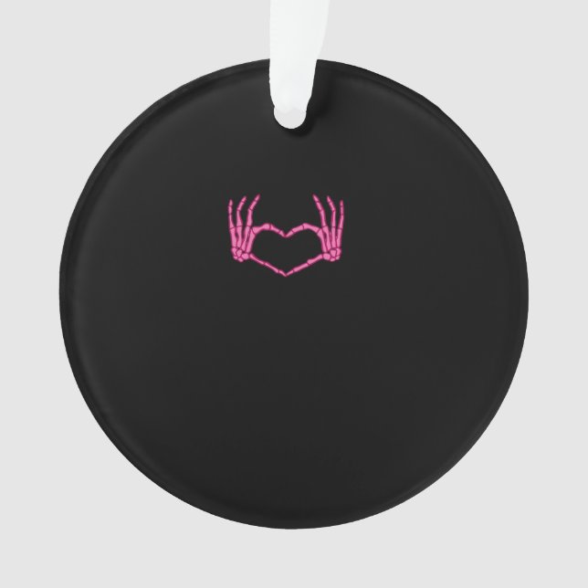 Skeleton Heart Hands Classic Ornament (Vorderseite)