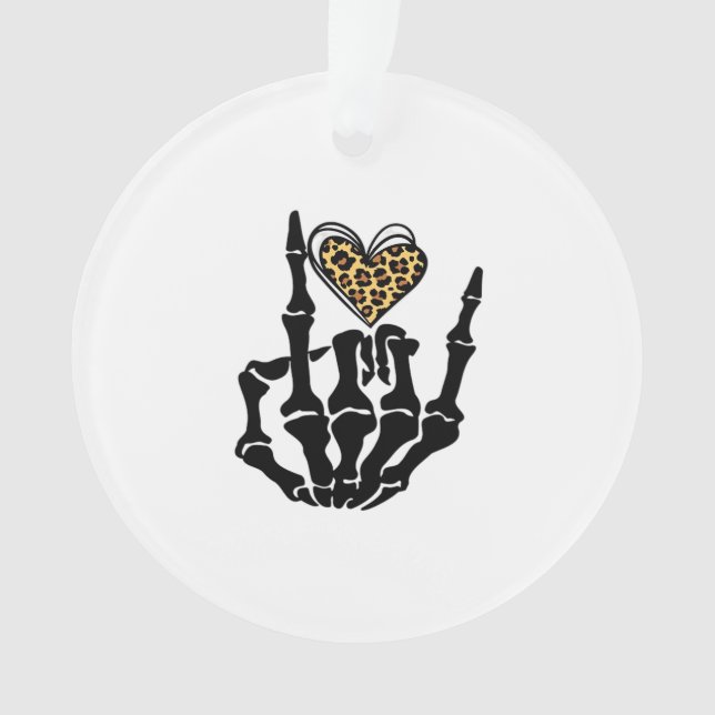 Skeleton Heart Hands Classic Ornament (Vorderseite)