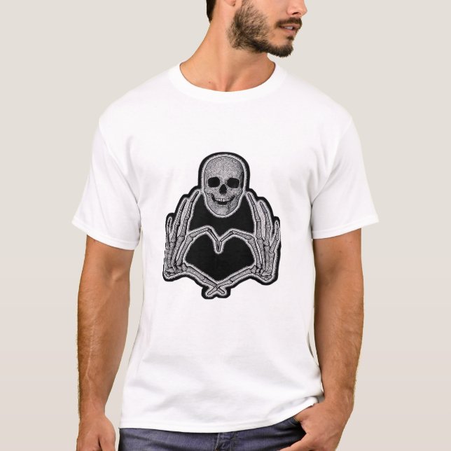 Skeleton Heart Hands Classic T-Shirt (Vorderseite)
