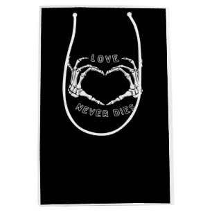 Skeleton Heart Hands Funny & Classic Mittlere Geschenktüte