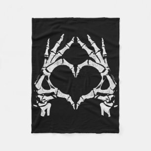 Skeleton Heart Hands - Halloween - Skeleton Hands Fleecedecke