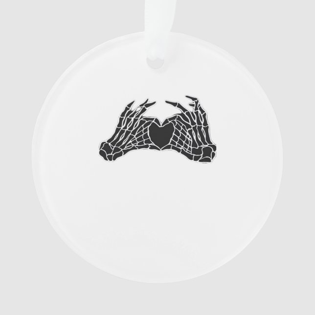 Skeleton Heart Hands - Klassisch Ornament (Vorderseite)