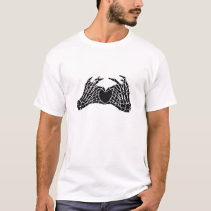 Skeleton Heart Hands - Klassisch T-Shirt