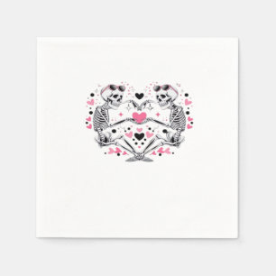Skeleton Heart Hands Klassische Viren Serviette