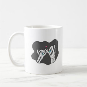 Skeleton Heart Hands Promise Kaffeetasse