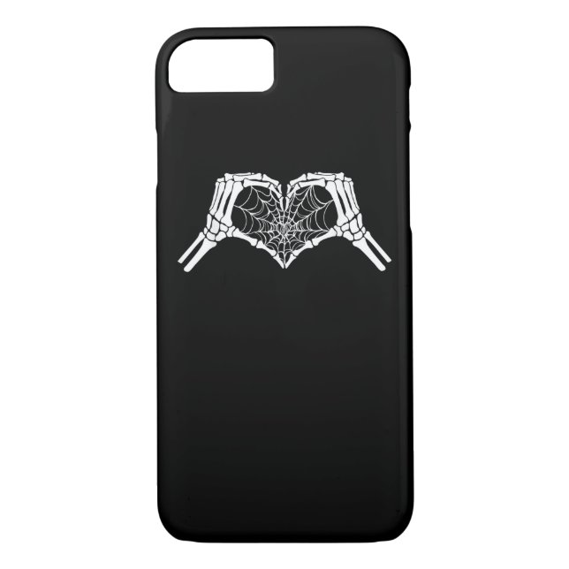 Skeleton Heart Hands Spiderweb Halloween Spooky Wo Case-Mate iPhone Hülle (Rückseite)