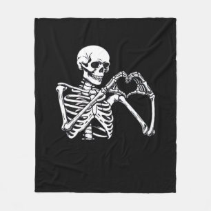 Skeleton Heart Hands unterzeichnen Halloween Kostü Fleecedecke