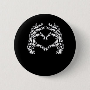 Skeleton Heart Hands Zeichnen Halloween Kostüm Bas Button