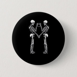 Skeleton Heart Hands Zeichnen Halloween Kostümklas Button