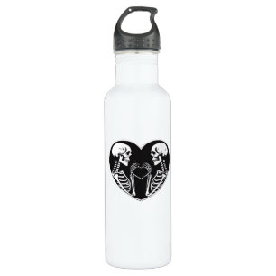 Skeleton Herz Hände unterzeichnen Halloween Kostüm Edelstahlflasche