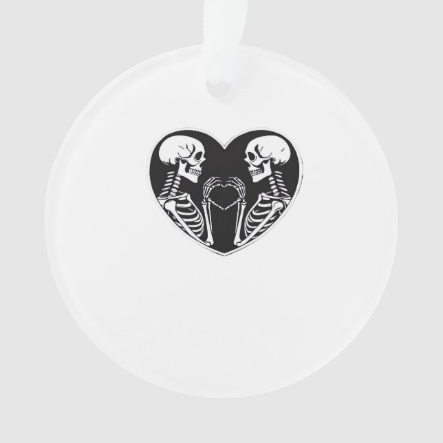 Skeleton Herz Hände unterzeichnen Halloween Kostüm Ornament (Vorderseite)