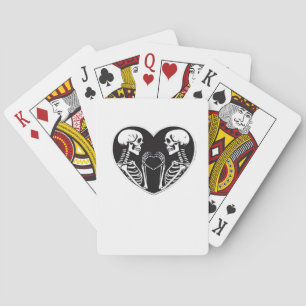 Skeleton Herz Hände unterzeichnen Halloween Kostüm Spielkarten