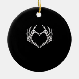 Skeleton Herz und Hände gotische Halloween-Kostüme Keramik Ornament